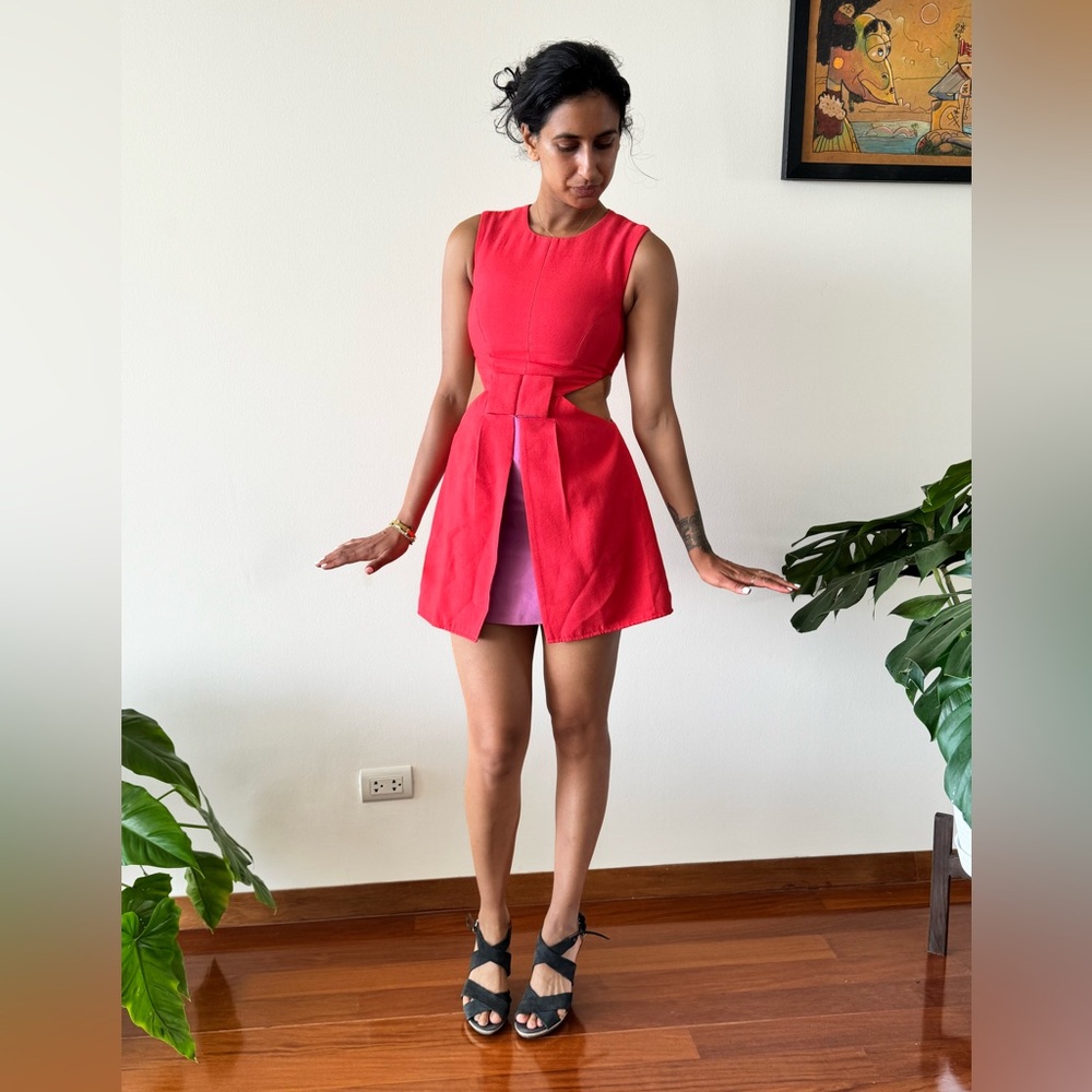 BCBG MaxAzria Orange/Coral Dress - Picture 3 of 11